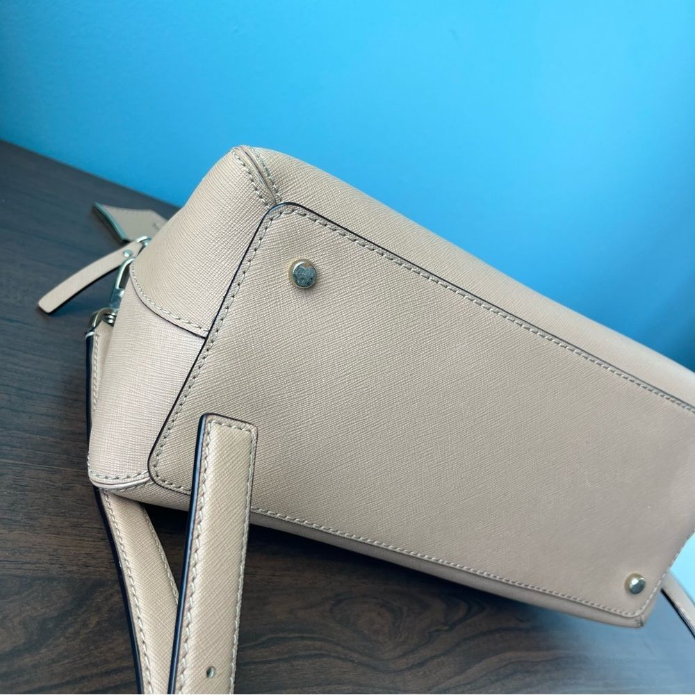 KATE SPADE Nichols Jackson Street Reiley Dome Tan Satchel Tote Crossbody Cameron - Picture 11 of 12